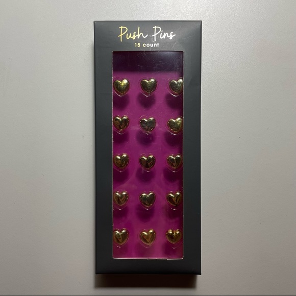 NWT 8 binder clips and 15 heart shape push pins - Picture 5 of 6
